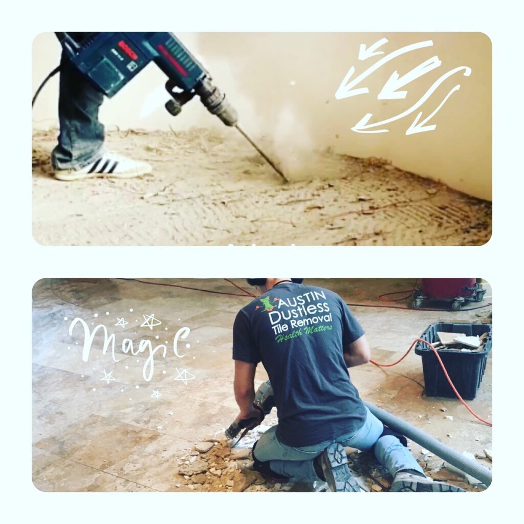 DIY floor removal involves hasty, back breaking, dirty work.